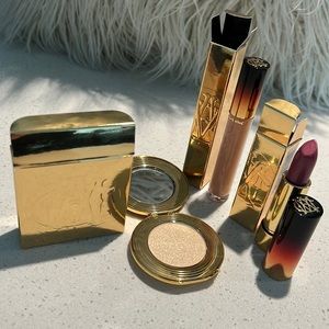 MAC Monogram Collection 3 pieces Lipstick, Gloss, Compact BNIB luxe & limited !